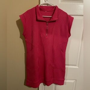 Vibrant Pink Textured Mini Dress Worn Once!